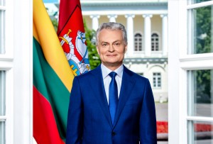 Lietuvos Respublikos Prezidento Gitano Nausėdos portretas.